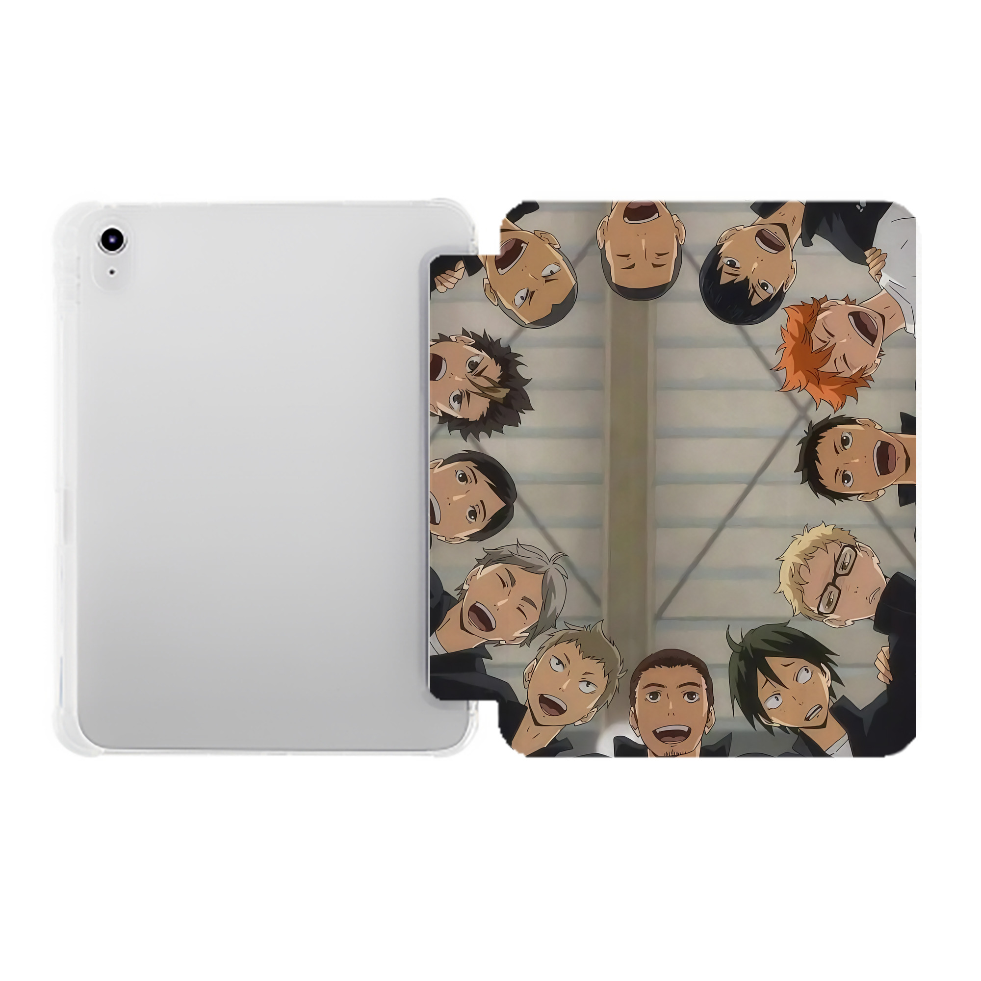 （画像用） ハイキュー!! Haikyu!! IPad ケース ペン収納付き 三つ折りスタンド PUレザー×シリコン 対応機種9.5/10.5/10.9インチ